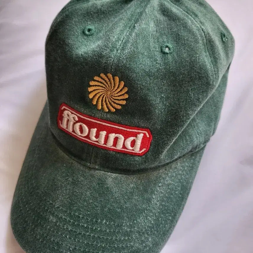 [BUNJANG] Human & Cat Washed Ball Cap Green / 휴먼앤캣 파운드 스톤 워시드 볼캡 그린