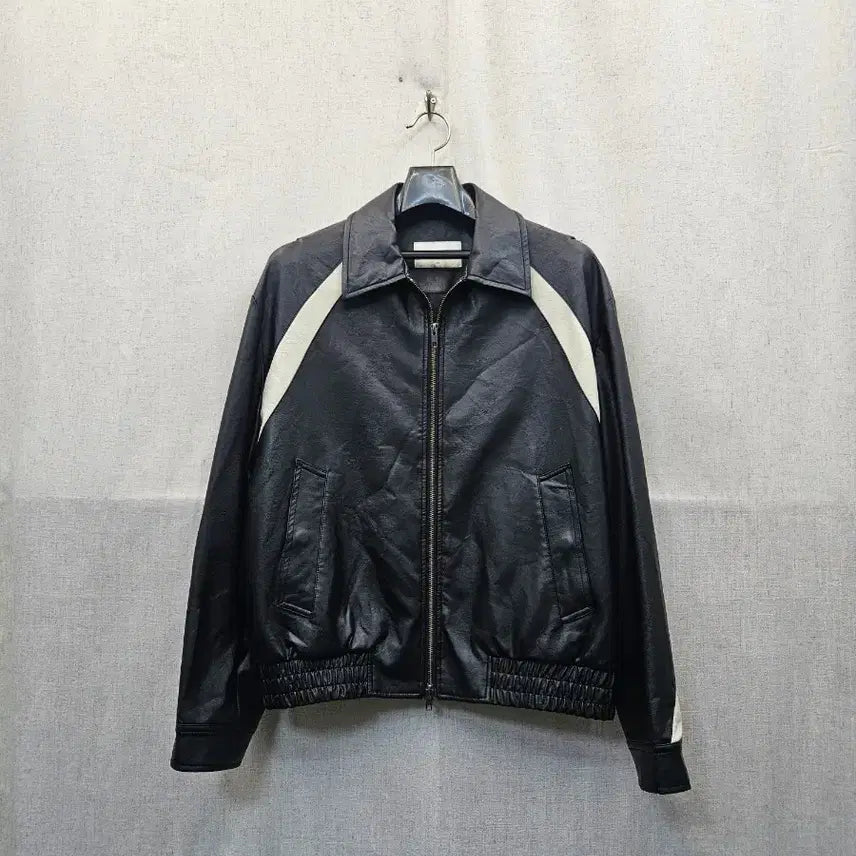 [BUNJANG] Mind Bridge Two-Way Leather Zip-Up Jumper / 마인드브릿지 투웨이 가죽 집업 .414