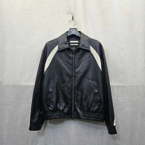 [BUNJANG] Mind Bridge Two-Way Leather Zip-Up Jumper / 마인드브릿지 투웨이 가죽 집업 .414