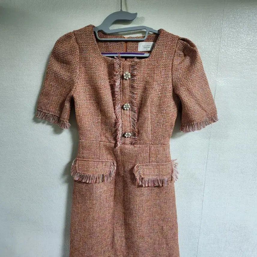 [BUNJANG] Tweed Short Sleeve Dress / 트위드 반팔 원피스