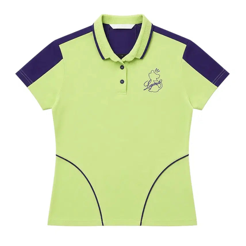 [BUNJANG] Lynx Fluorescent Golf Polo T-Shirt Women's Size 90 / 여성90/ 링스 형광 골프 카라티셔츠 6-15