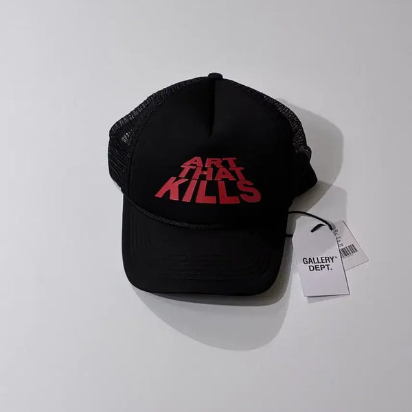 [BUNJANG] Gallery Dept. ATK Stack Logo Trucker Cap Black / 갤러리 디파트먼트 ATK 스택 로고 트러커 캡 블랙