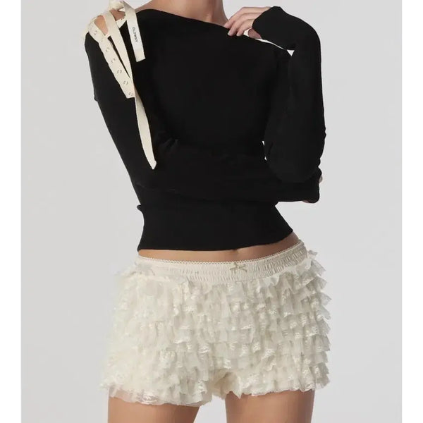 [BUNJANG] Glowny Polly Lace Bloomer Shorts / [글로니] POLLY LACE BLOOMER SHORTS 팬츠