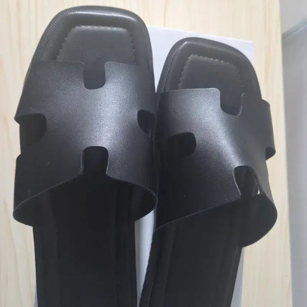 [BUNJANG] Men's Black Summer Sandals Slippers Size 255 / 여름 슬리퍼 샌달255
