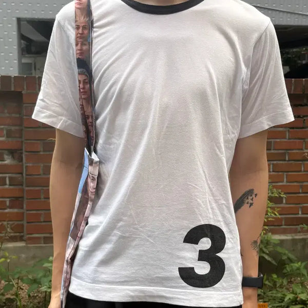 [BUNJANG] Comme des Garçons Number 3 Logo Short Sleeve T-Shirt / 꼼데가르송 셔츠 넘버 3 로고 반팔 티셔츠