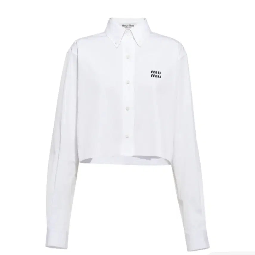 [BUNJANG] Miu Miu Poplin Shirt White / 미우미우 포플린 셔츠 화이트
