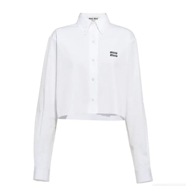 [BUNJANG] Miu Miu Poplin Shirt White / 미우미우 포플린 셔츠 화이트