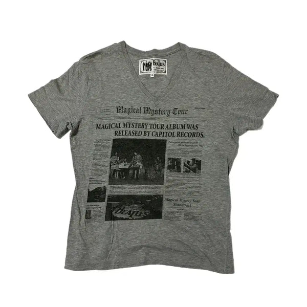 [BUNJANG] The Beatles Vintage Newspaper T-Shirt / 비틀즈 빈티지 뉴스페이퍼 티셔츠