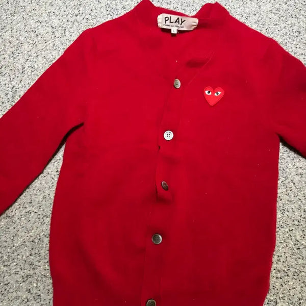 [BUNJANG] Comme des Garçons Play Red Cardigan L / 꼼데가르송 플레이 레드 가디건 L
