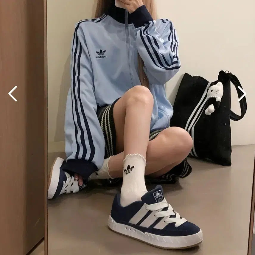 [BUNJANG] Adidas Adicolor Classic Beckenbauer Track Top Clear Sky M / 아디다스 아디컬러 클래식 베켄바우어 트랙탑 클리어 스카이 새상픔 m