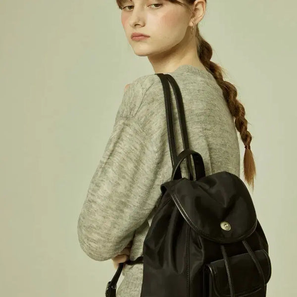 [BUNJANG] ADDA TEMP Presto Nylon Backpack Black / 아더템포 프레스토 나일론 백팩 블랙