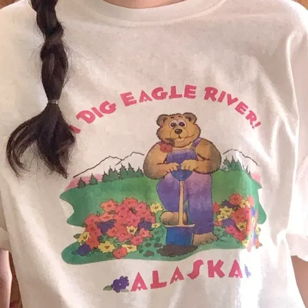 [BUNJANG] Milk Cocoa Bear Short Sleeve T-Shirt / 밀크코코아 베어 반팔티