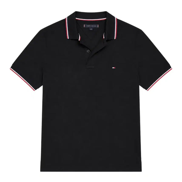 [BUNJANG] Tommy Hilfiger Regular Fit Pique T-Shirt Black Men's M / 남성M/ 타미힐피거 레귤러핏 피케티셔츠BK A-92