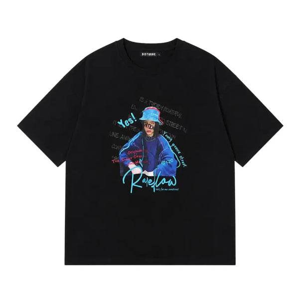 [BUNJANG] DISTN9NE Women's Oversized Printed Short-Sleeve T-Shirt / 여성F/ DISTN9NE 오버핏 프린팅 반팔티 A-93