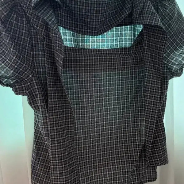 [BUNJANG] Letter From Moon Salty Ribbon Half Blouse / 레터프롬문 솔티 리본 하프 블라우스