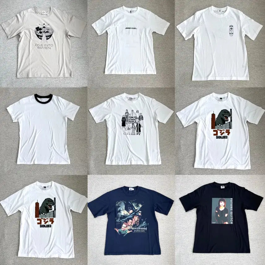 [BUNJANG] GU Japan Bundle Set 9x S Size Short Sleeve T-Shirts / 일괄)새상품 일본 GU 지유 반팔티 9장 s사이즈