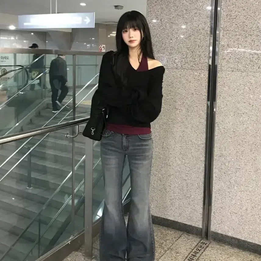 [BUNJANG] Koimmu Harper Low Span Sand Bootcut Pants - M / [새상품] 코이뮤 하퍼 로우 스판 샌드 부츠컷 팬츠 M