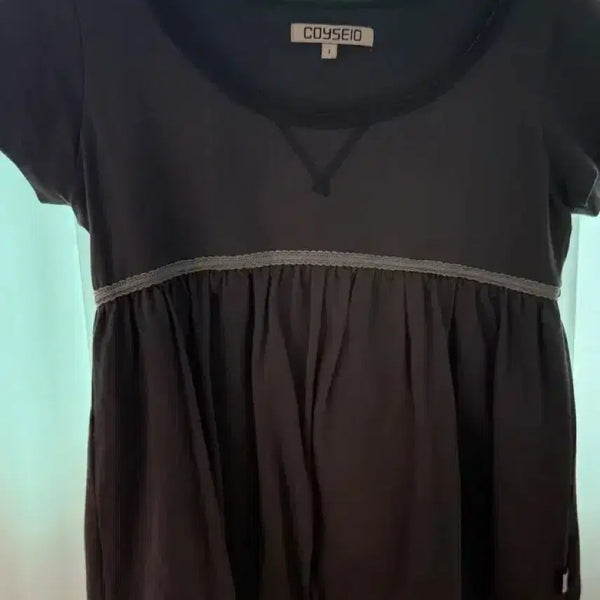 [BUNJANG] KOSEIO Lace Balloon T-Shirt Dark Gray / 코이세이오 레이스 벌룬 티셔츠 다크그레이