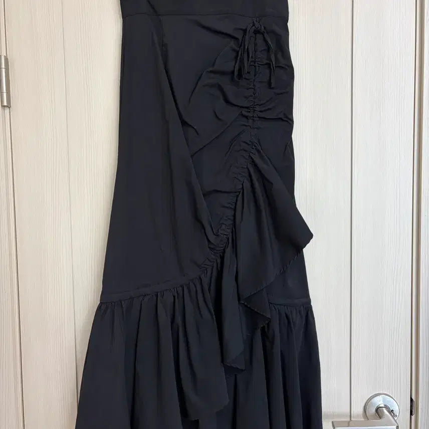 [BUNJANG] SLY Black Frill Long Skirt / SLY 블랙 프릴 롱스커트 일본브랜드 지뢰계 스나계
