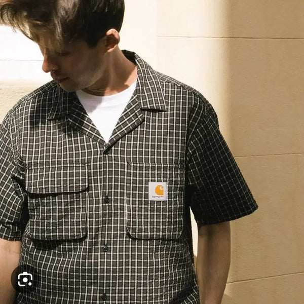 [BUNJANG] Carhartt WIP Dryden Check Short Sleeve Shirt XL / 칼하트 WIP 체크 반팔 셔츠 XL