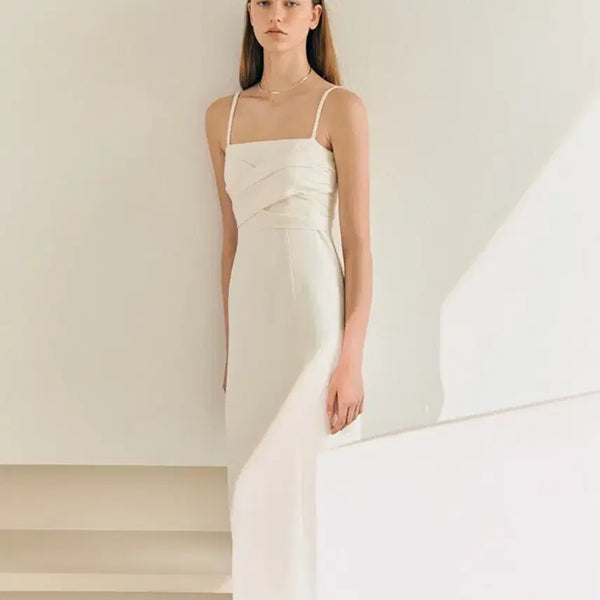 [BUNJANG] Bride & You Cheryl H-line Spaghetti Strap Long Dress / (새상품) bau 브라이드앤유 원피스, 돌잔치, 2부 드레스, 휴양지 드레스