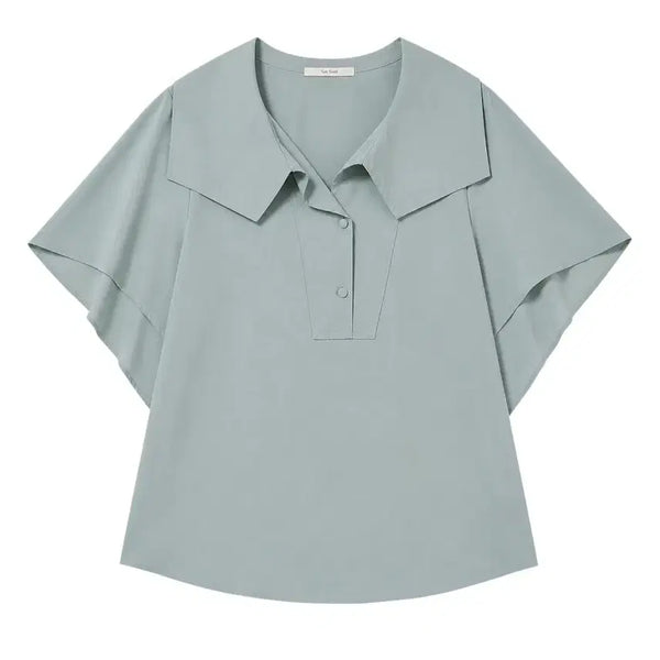 [BUNJANG] Mint Big Collar Blouse / 여성F/ 아이잗 민트 빅카라 블라우스 A-98