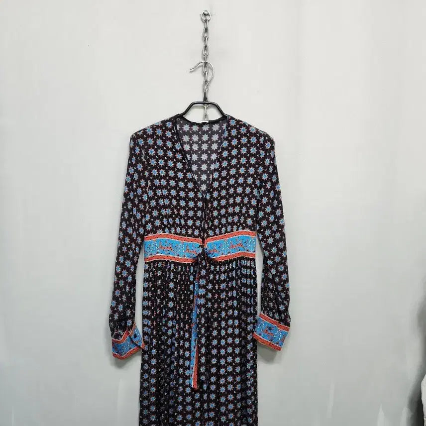 [BUNJANG] Sandro Chiffon Midi Dress / 산드로 쉬폰 미디원피스