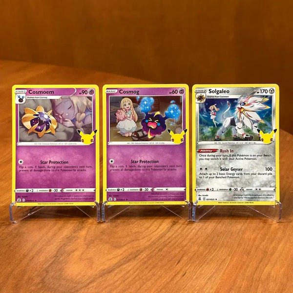 [BUNJANG] Pokemon 25th Anniversary Lillie Set Hologram (Cosmog & Cosmoem & Solgaleo) North America Version / (영판) 북미 25주년 릴리에 세트 홀로그램 (코스모그 & 코스모움 & 솔가레오)