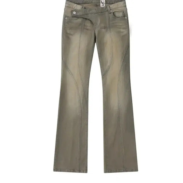 [BUNJANG] Kashiko Low-Rise Washed Jeans Beige / (새상품)카시코 로우라이즈 워싱진 베이지