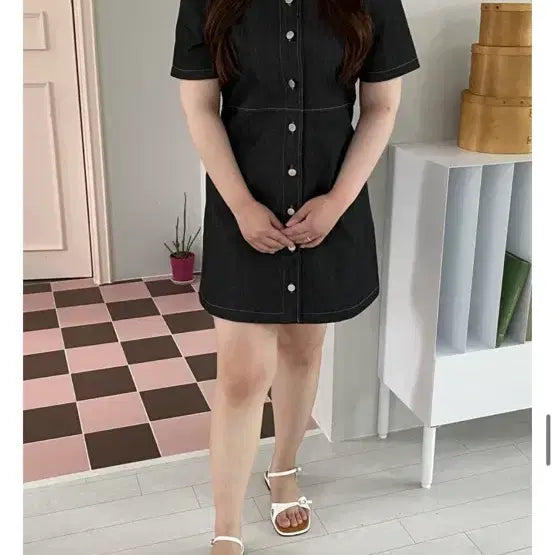 [BUNJANG] Hati66 Denim Dress Black Blue / 새상품 *) 하티66 데님 원피스 흑청