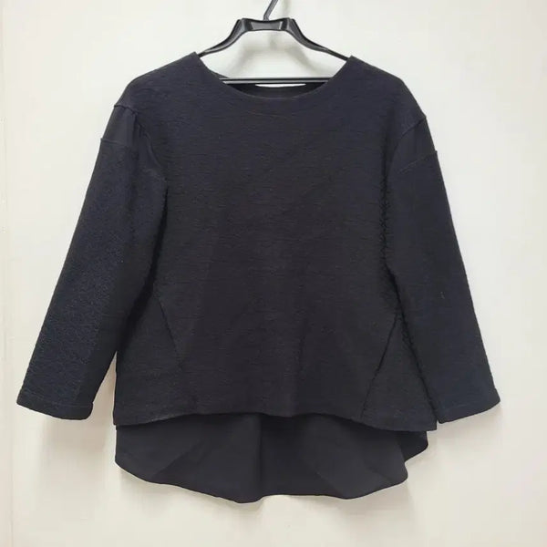 [BUNJANG] Emporio Armani Black Cotton Knit Layered Blouse / 엠포리오아르마니 블라우스 66