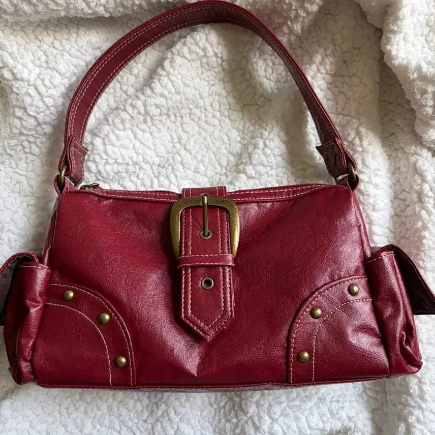 [BUNJANG] Vintage Burgundy Shoulder Bag / 일본 빈티지 버건디 숄더백 y2k