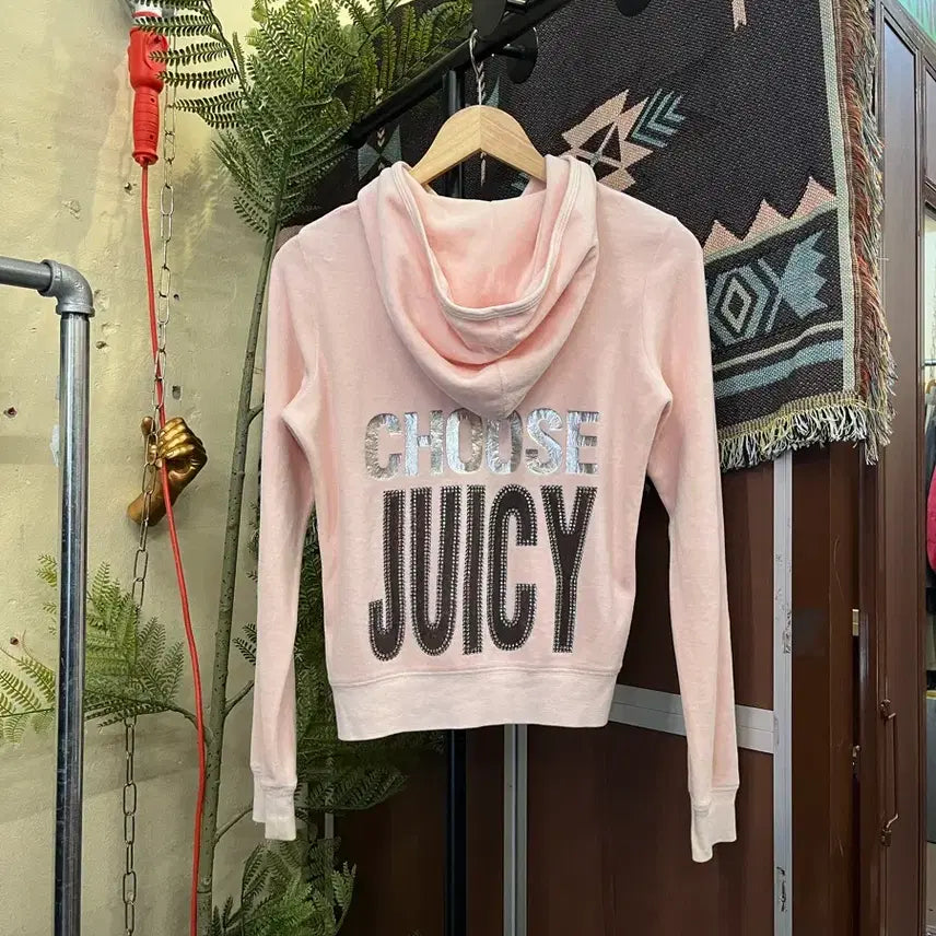 [BUNJANG] Juicy Couture Velvet Hooded Zip-Up Jacket / 쥬시꾸띠르 벨벳 후드 집업 #csz0265