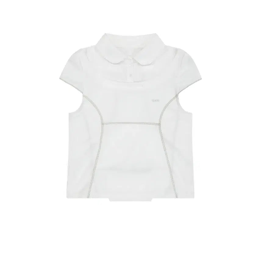 [BUNJANG] Ohos Detachable Collar T-shirt Off White / 오호스 디테처블 카라 티셔츠 오프 화이트 detachable collar T-shirt off white