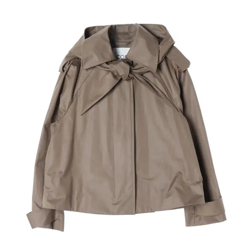 [BUNJANG] COS 21FW Oversized Hooded Cotton Jacket Short Trench Coat / 코스 21FW 오버핏 후드 코튼 재킷 숏 트렌치코트