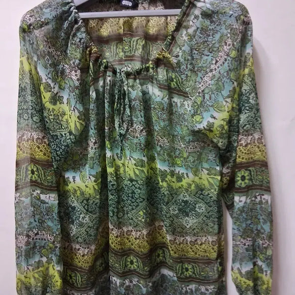 [BUNJANG] Otto Chiffon Print Long Sleeve Blouse / Otto 시폰 블라우스 여성의류 프린트 롱슬리브88