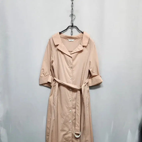[BUNJANG] ZUKU Shirt Dress Beige / 주크 셔츠 원피스 베이지