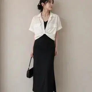 [BUNJANG] Zara Women's Twisted Crop Shirt - Size S / S ) 자라 여성 꼬임 크롭 셔츠