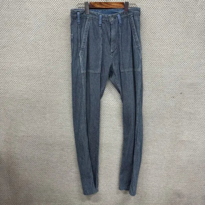 [BUNJANG] Vintage Striped Summer Denim Jeans - Size S / 빈티지 스트라이프 여름 데님 청바지 S D03317