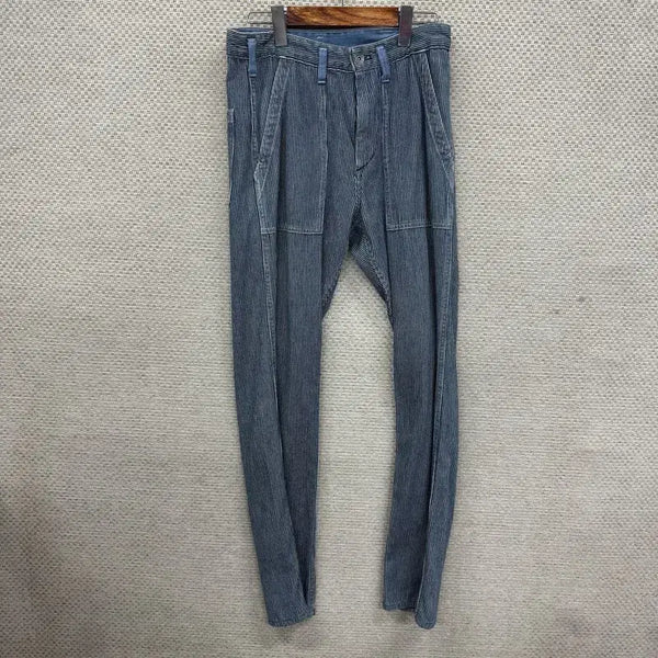 [BUNJANG] Vintage Striped Summer Denim Jeans - Size S / 빈티지 스트라이프 여름 데님 청바지 S D03317