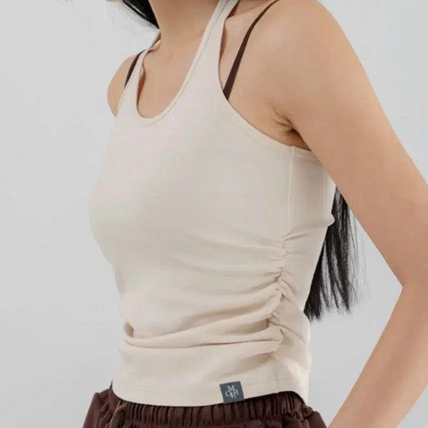 [BUNJANG] More Out Shirring Halter Sleeveless Top / 모어아웃 홀터 셔링 슬리브리스 판매합니다!
