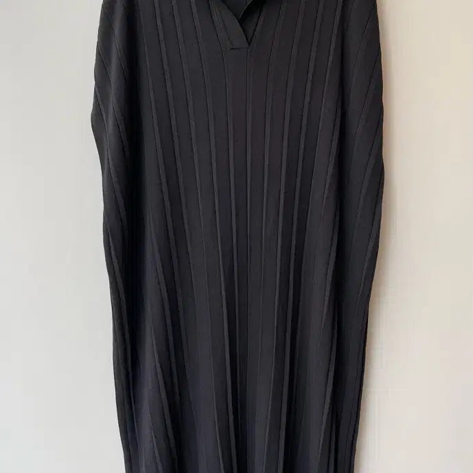 [BUNJANG] Floaty Black Sleeveless Collar Pleats Long Dress / floaty 플로티 민소매 카라 플리츠 블랙 롱 원피스 F
