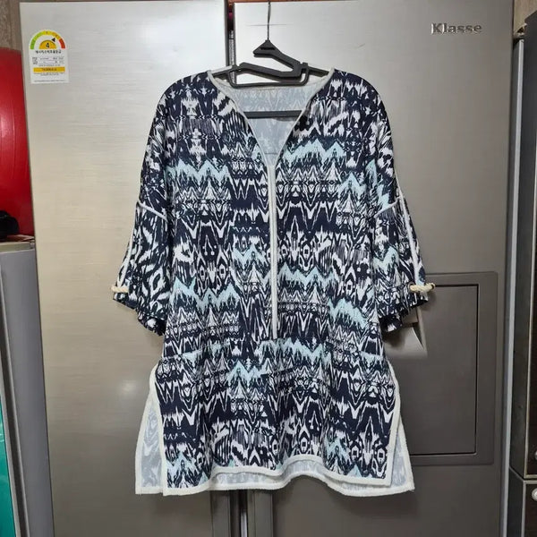 [BUNJANG] System Ethnic Oversized Long Top / 시스템 에스닉 오버핏 롱탑