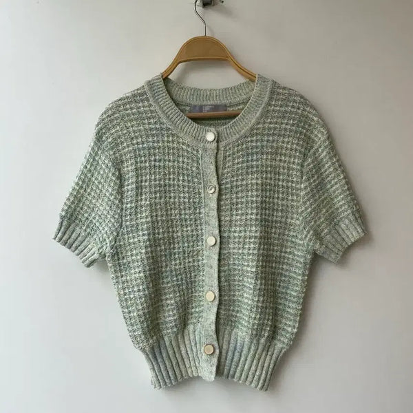 [BUNJANG] 8seconds Mint Short-Sleeve Knit Cardigan S / 에잇세컨즈 8seconds 민트 반팔 니트 가디건 S
