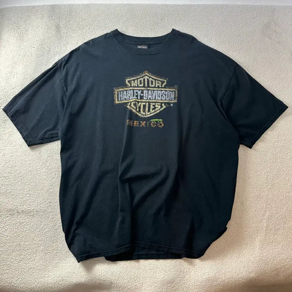 [BUNJANG] 1990s Harley-Davidson Mexico Cancun Motorcycle T-Shirt / 110 90s 할리데이비슨 멕시코 칸쿤 모터사이클 빈티지 반팔티 #249