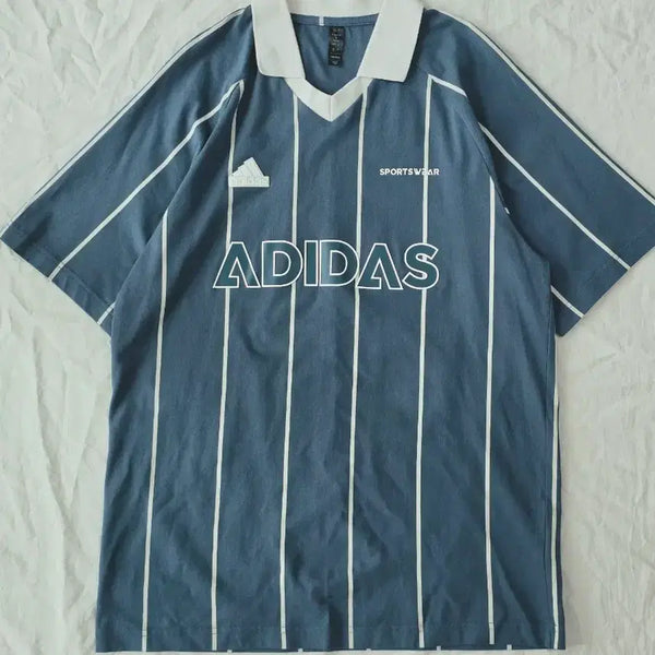 [BUNJANG] Adidas Striped Short Sleeve T-Shirt / Adidas 아디다스 스트라이프 반팔