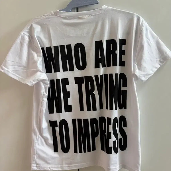 [BUNJANG] Lettering White Short Sleeve T-Shirt / 레터링 화이트 반팔