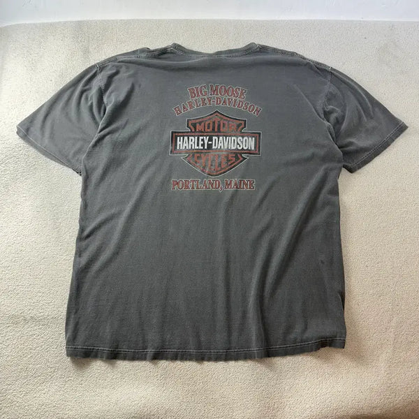 [BUNJANG] 90s Harley-Davidson Washed Motorcycle T-Shirt XL / 110 90s 할리데이비슨 워시드 모터사이클 빈티지 반팔티 #250