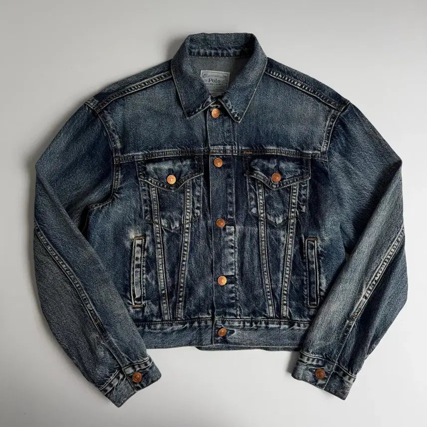 [BUNJANG] Polo Ralph Lauren Washed Denim Trucker Jacket / Polo  폴로 랄프로렌 워싱 데님 트러커 자켓