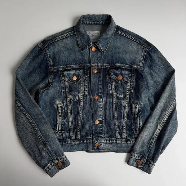 [BUNJANG] Polo Ralph Lauren Washed Denim Trucker Jacket / Polo  폴로 랄프로렌 워싱 데님 트러커 자켓